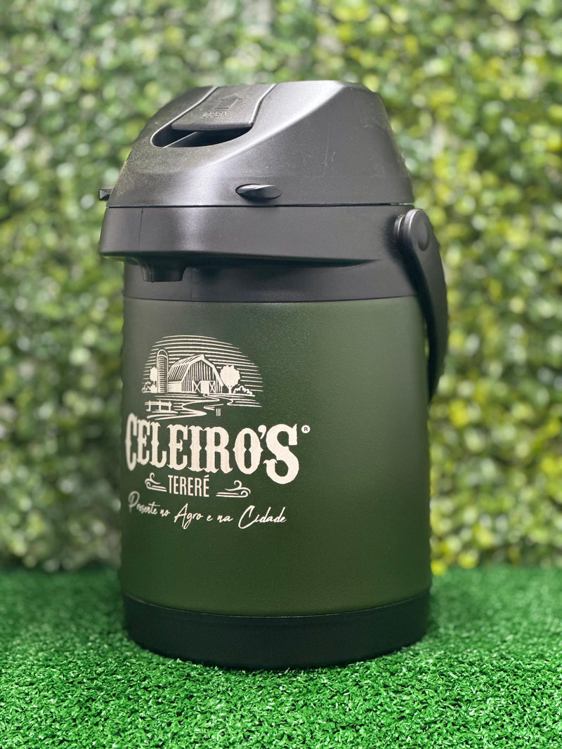Garrafa Térmica Celeiros Verde Militar 2,5L
